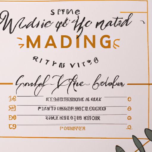 A Guide to Timing Your Wedding Invitations