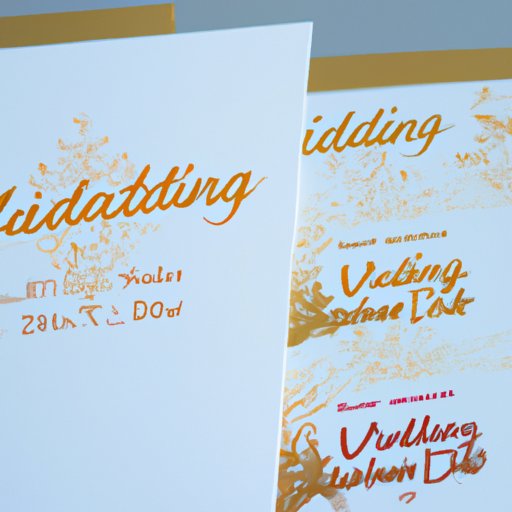 An Overview of When to Send Wedding Invitations