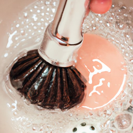 Rinse the Makeup Brush in Lukewarm Water