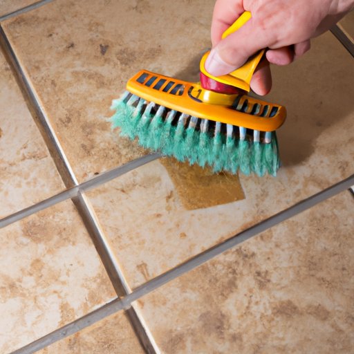 Use a Grout Cleaner and Hard Bristled Brush