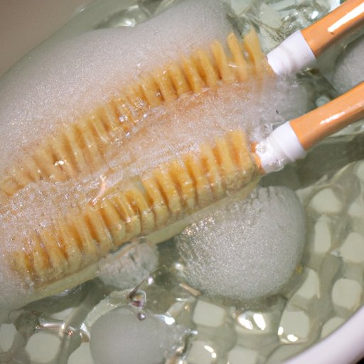 Soak Brushes in Warm Water