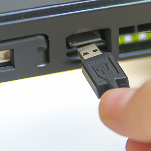 Connect the USB Cable to the Computer and Printer