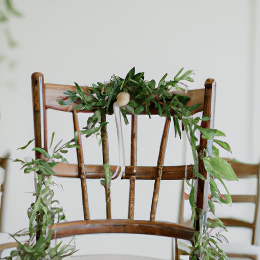 Incorporate Greenery by Adding a Wreath or Garland Around the Chair