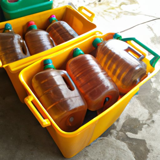 Storing Used Cooking Oil in Appropriate Containers
