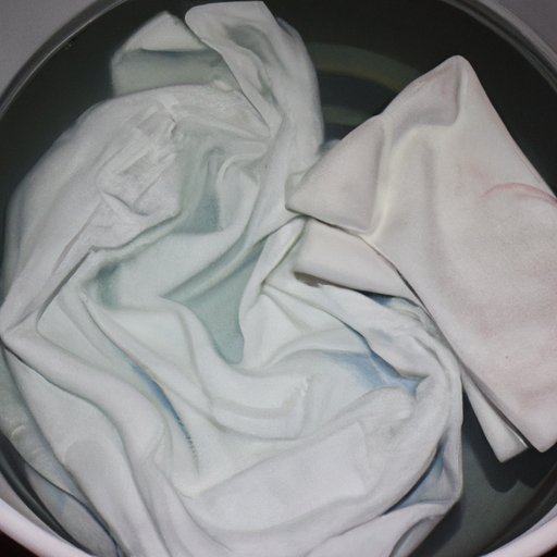 Soak Clothes Overnight in a Mixture of Water and White Vinegar