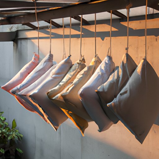 Hang Dry Pillows in Sunlight