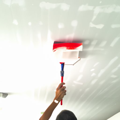 Painting the Ceiling to Complete the Repair