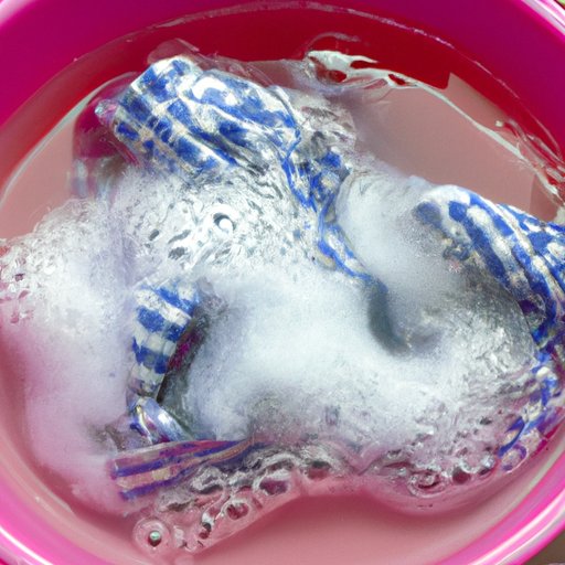 Soaking Item of Clothing in Hot Water and Baking Soda