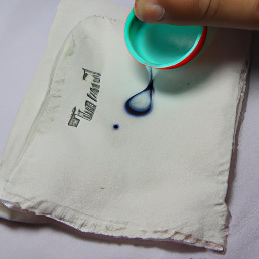 Blotting the Stain with Vinegar and Cold Water