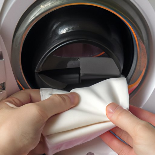 Placing a Dryer Sheet Inside the Dryer to Help Repel Hair