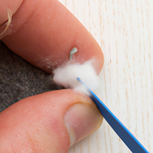 Pull Out Stuck Lint With Tweezers