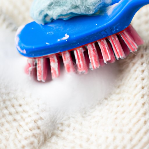 Scrubbing with Toothbrush and Laundry Detergent