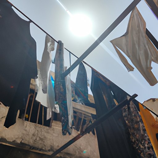 Hanging the clothing in direct sunlight