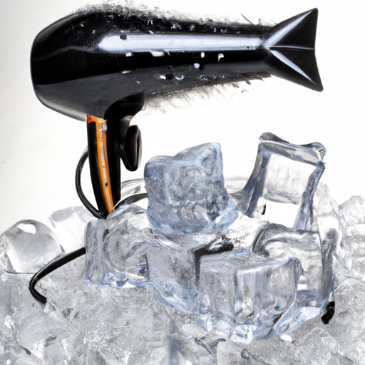 Hair Dryer and Ice Cubes