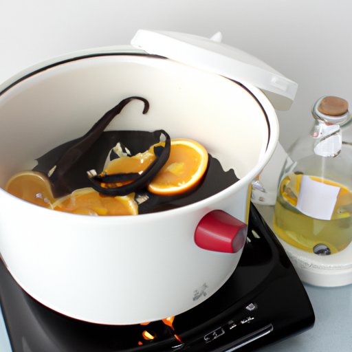 Use a Slow Cooker with Vanilla Extract and Orange Peels