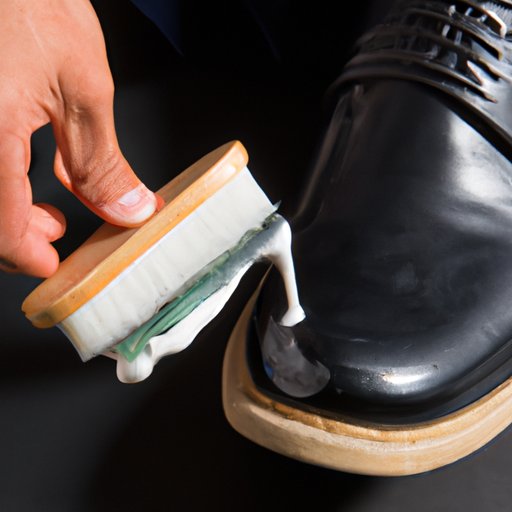 Applying Shoe Polish or White Toothpaste
