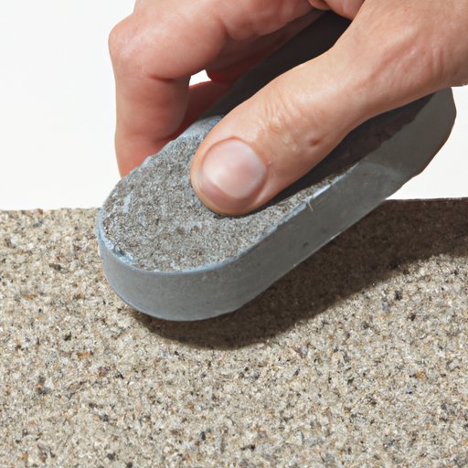 Using a Pumice Stone to Rub Over the Area