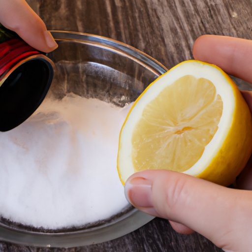 Treating the Stain with Lemon Juice and Salt