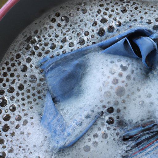 Soak the Clothes in Hot Water and Dish Soap