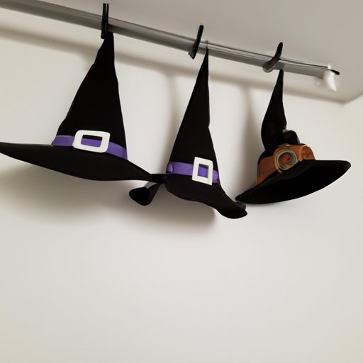 Utilize a Ceiling Hook to Hang Witch Hats