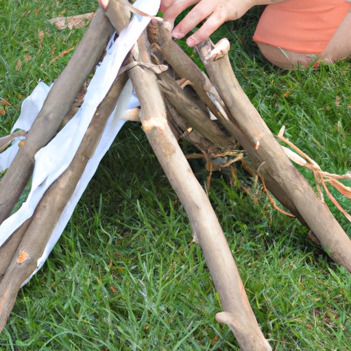 DIY: Make Your Own Teepee Tent Out of Natural Materials