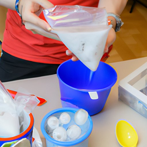 Demonstrating How to Use Household Items to Make Bag Ice Cream