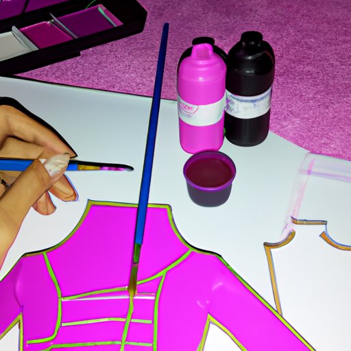 Designing with Fabric Paint for Barbie Garments