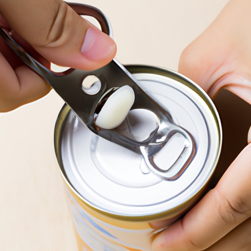 Use a can opener to open the top of the bag