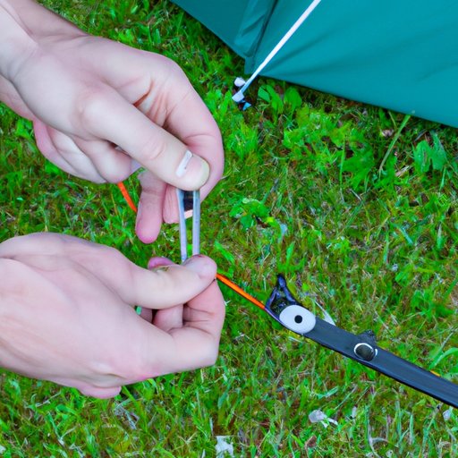 Take the Tent Poles Apart and Fold Them as Small as Possible