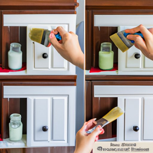 DIY Tutorial for Painting Stained Cabinets