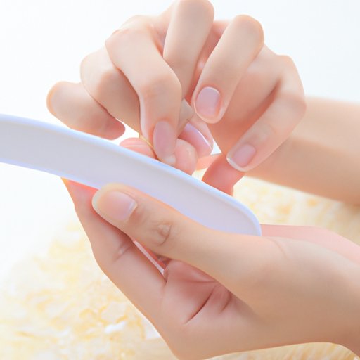 Use a Nail Buffer to Gently File the Gel Away