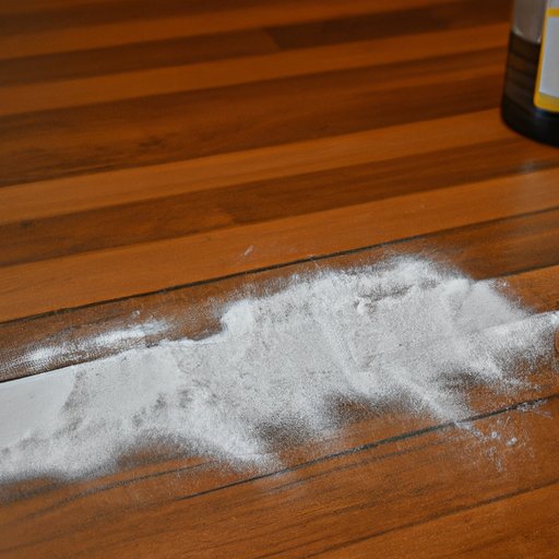 Sprinkling Baking Soda on the Stain