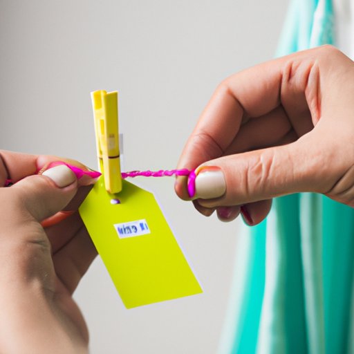 Using a Clothespin to Pull off the Tag