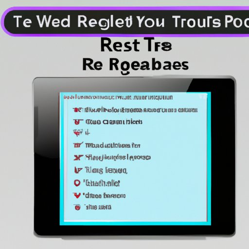 Troubleshooting Tips for Resetting a Tablet
