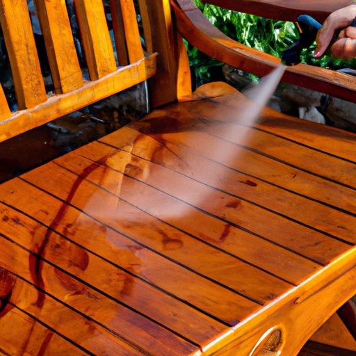 Cleaning Teak Outdoor Furniture with a Pressure Washer