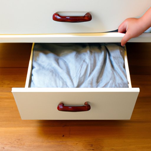 Lay the Comforter Flat in a Drawer