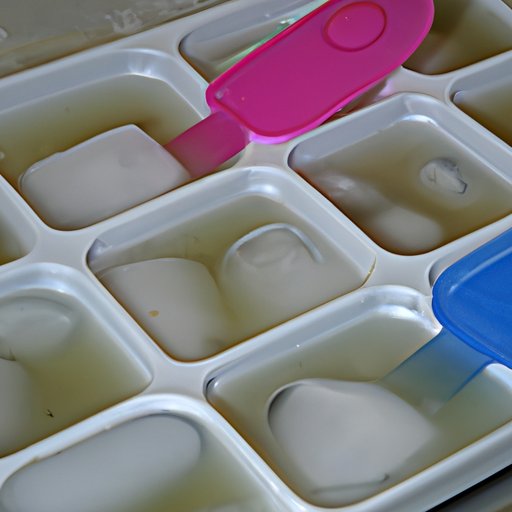 Ladle Soup into Ice Cube Trays to Freeze Individual Portions