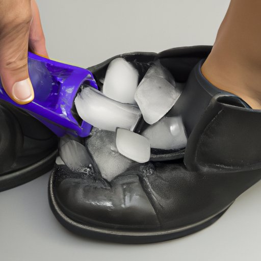 Place Ice Cubes Inside the Shoes and Allow them to Melt