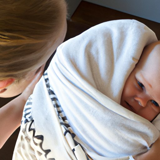Comforting a Fussy Baby with a Swaddle