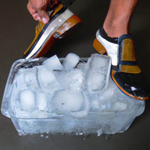 Filling the Shoes with Ice Cubes