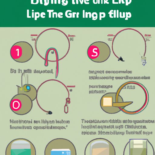 Infographic Showing the Steps of Tying a Lure on Fishing Line