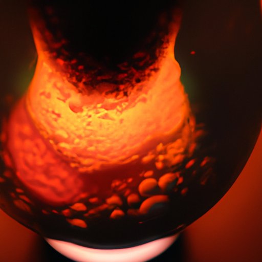 Overview of the Liquid Inside a Lava Lamp