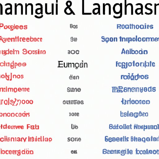 A Comparison of the Most Widely Spoken Languages in the World