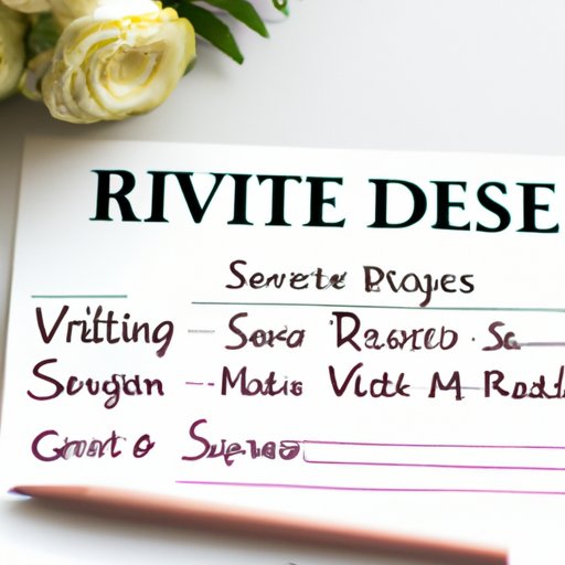Tips for Setting an Appropriate RSVP Deadline for Your Wedding
