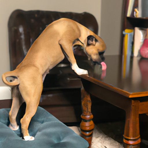 Definition of Dog Licking Furniture
